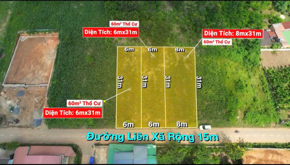 Bán 3 Lô Đất Liền Kề Mặt Tiền Kinh Doanh – Xã Ea Tiêu, Huyện Cư Kuin, Đắk Lắk