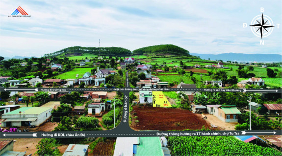 Gấp lô mặt tiền đường mở nhựa 18m gần Samten Hills Dalat dân cư đông đúc, thuận lợi buôn bán